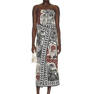 JOHANNA ORTIZ  $850 African Canopy Ankle Dress  NWT Size 8